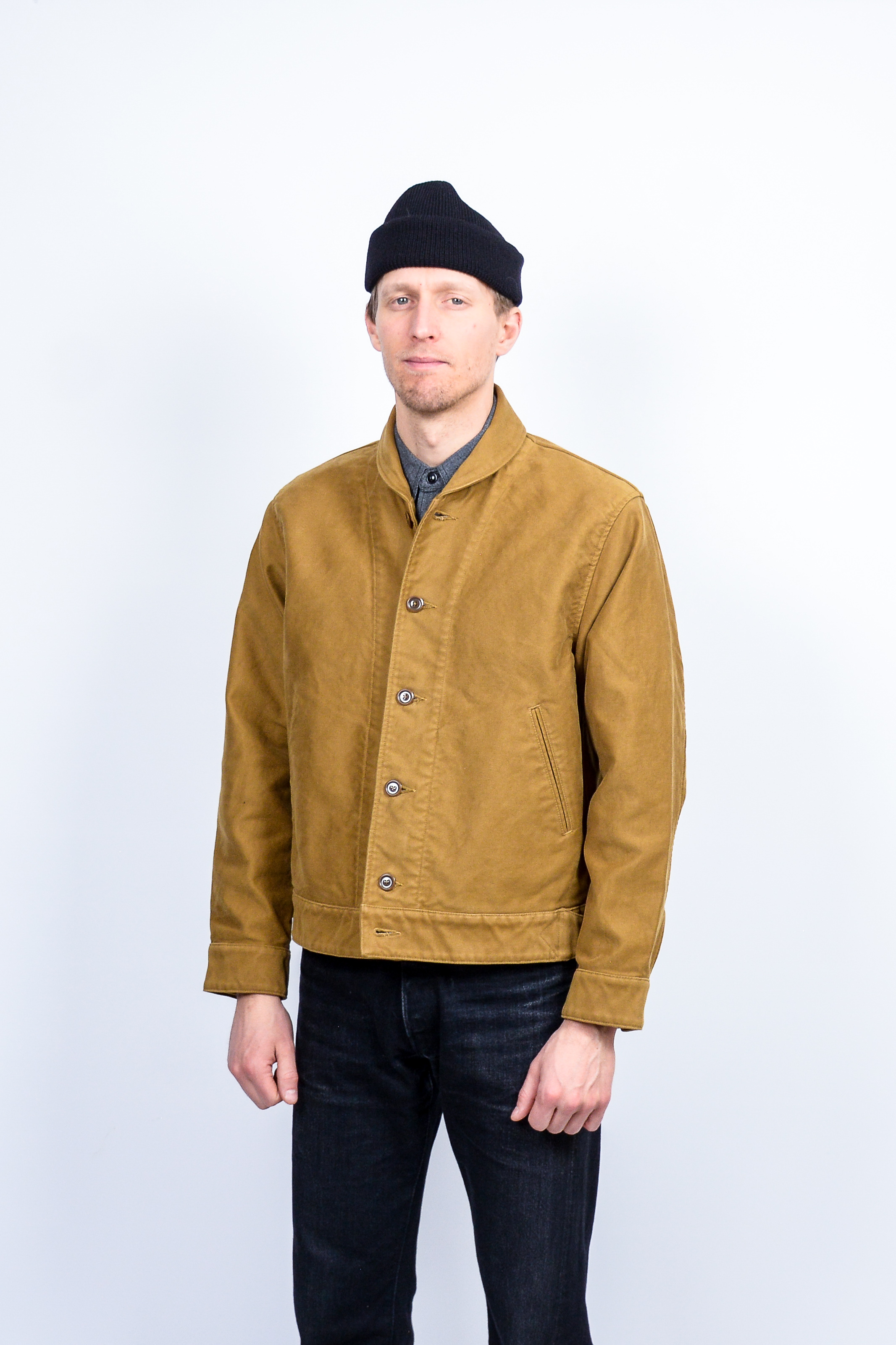 Trophy Clothing - A-1 Moleskin Jacket Camel - Göteborg Manufaktur