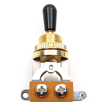 3-Way "Les Paul" Toggle Switch Gold (Black tip)