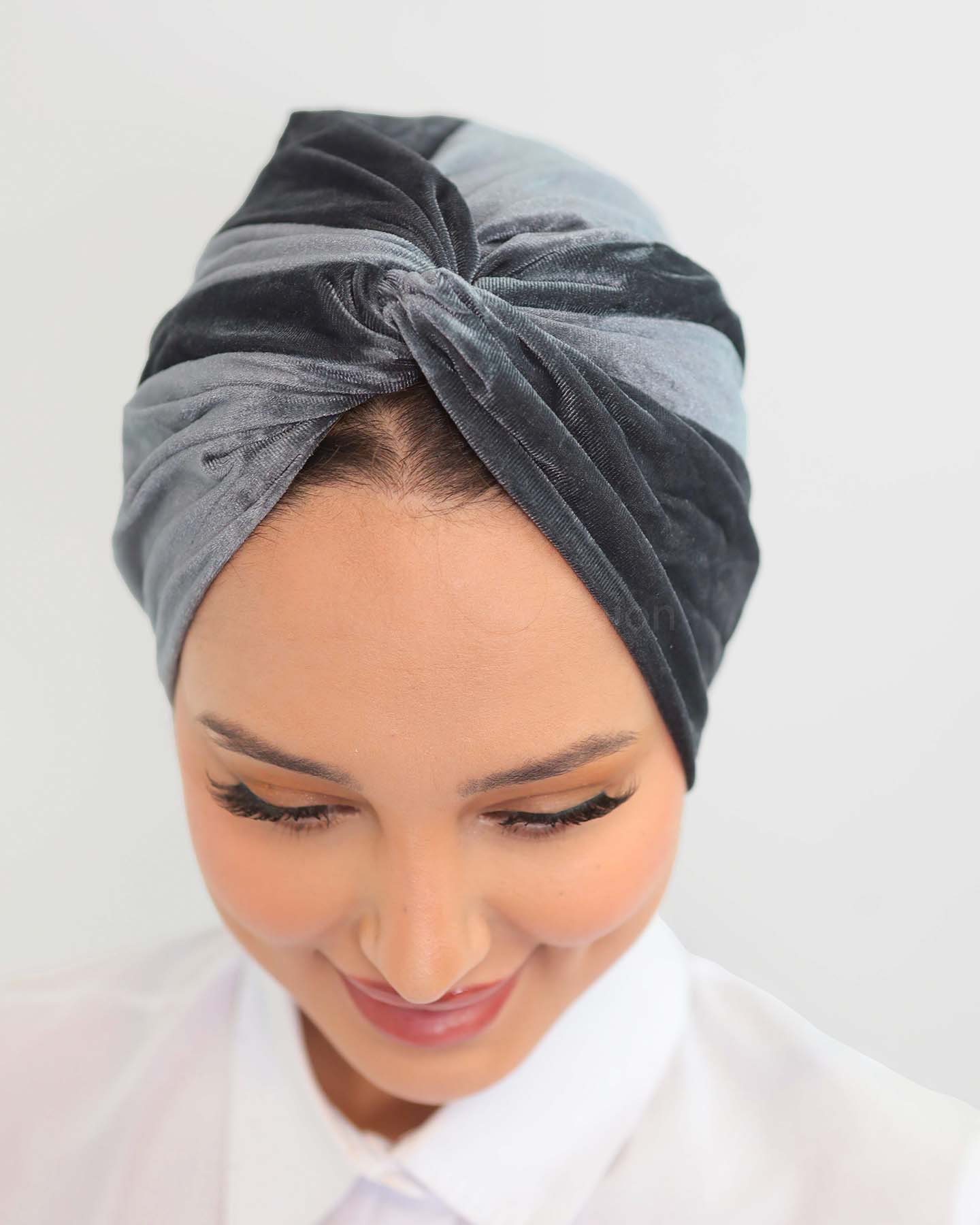 Turban - Adelya Velvet - Grå - 4