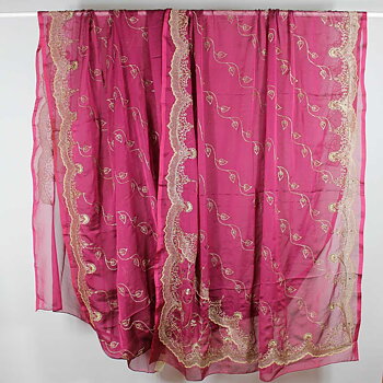 Mörkt Cerise Rajastani Sari