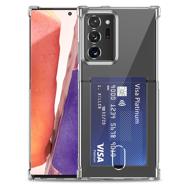 Samsung Galaxy S21 Ultra - Transparent Case with Card Slot - 3