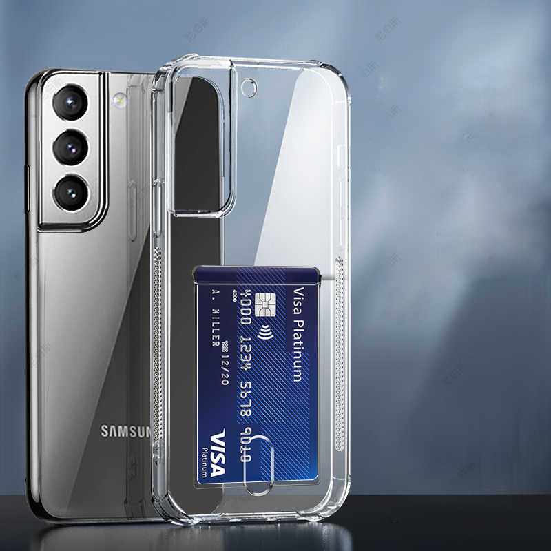 Samsung Galaxy S21 FE - Transparent Case with Card Slot