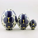 Sylvia Leuchovius (1960s) Blue Dotted Studio Egg 14 cm (2)