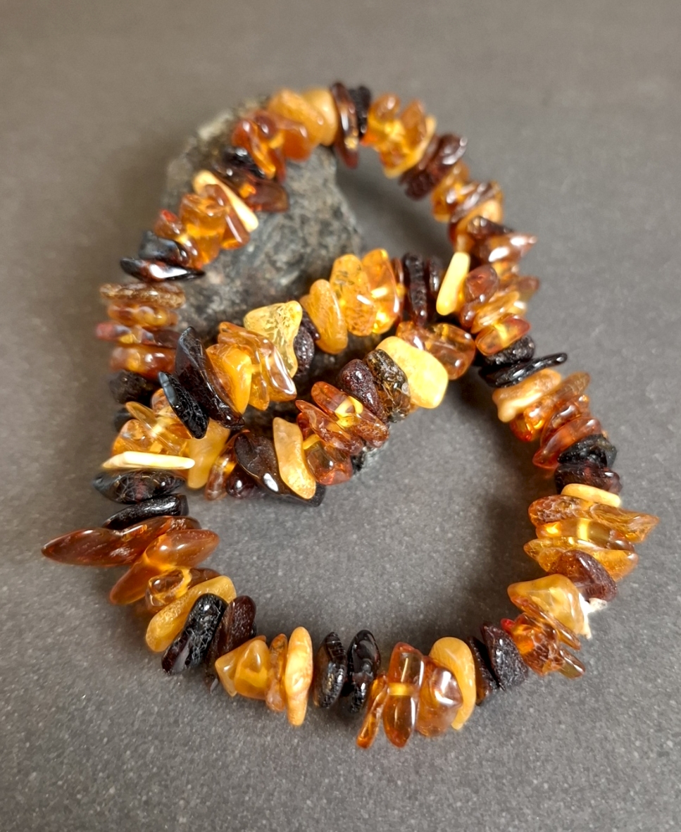 Bärnsten Mix Chip Armband