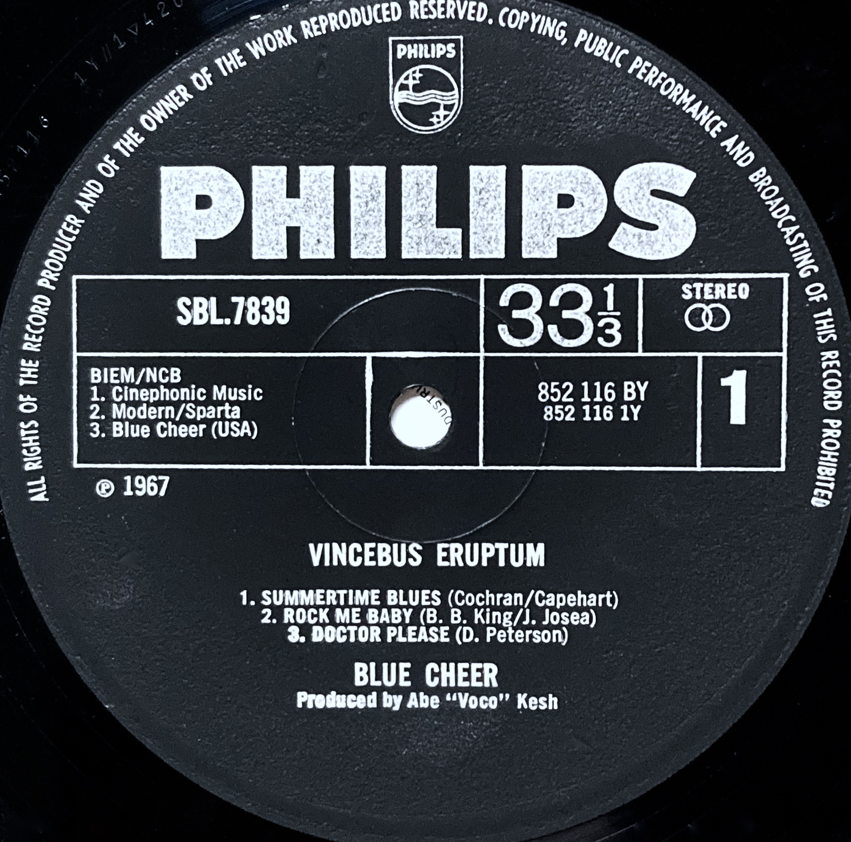 BLUE CHEER - Vincebus eruptum UK-orig LP 1968 - 3