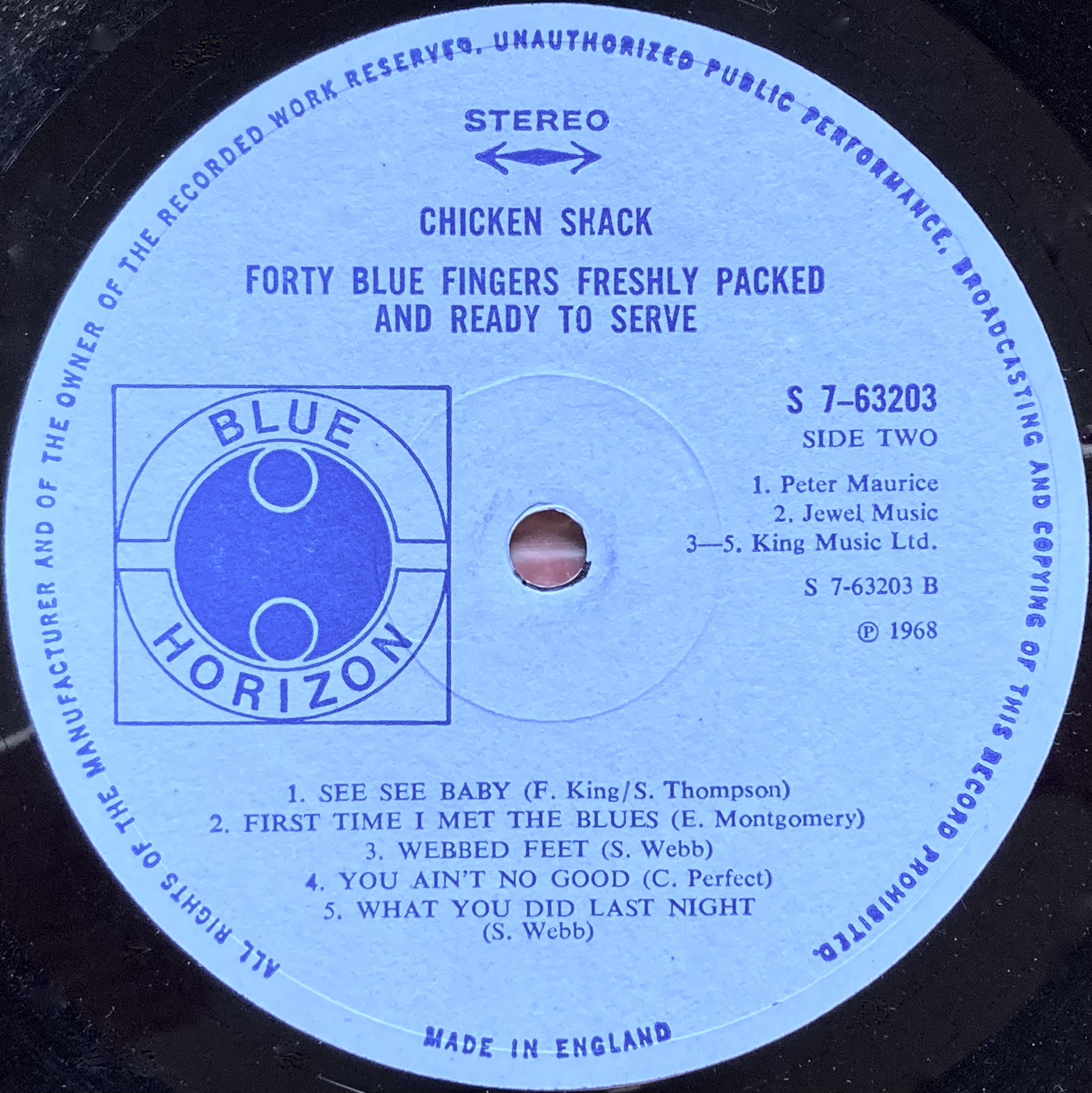 CHICKEN SHACK - Forty blue fingers... UK orig LP 1968 - 5