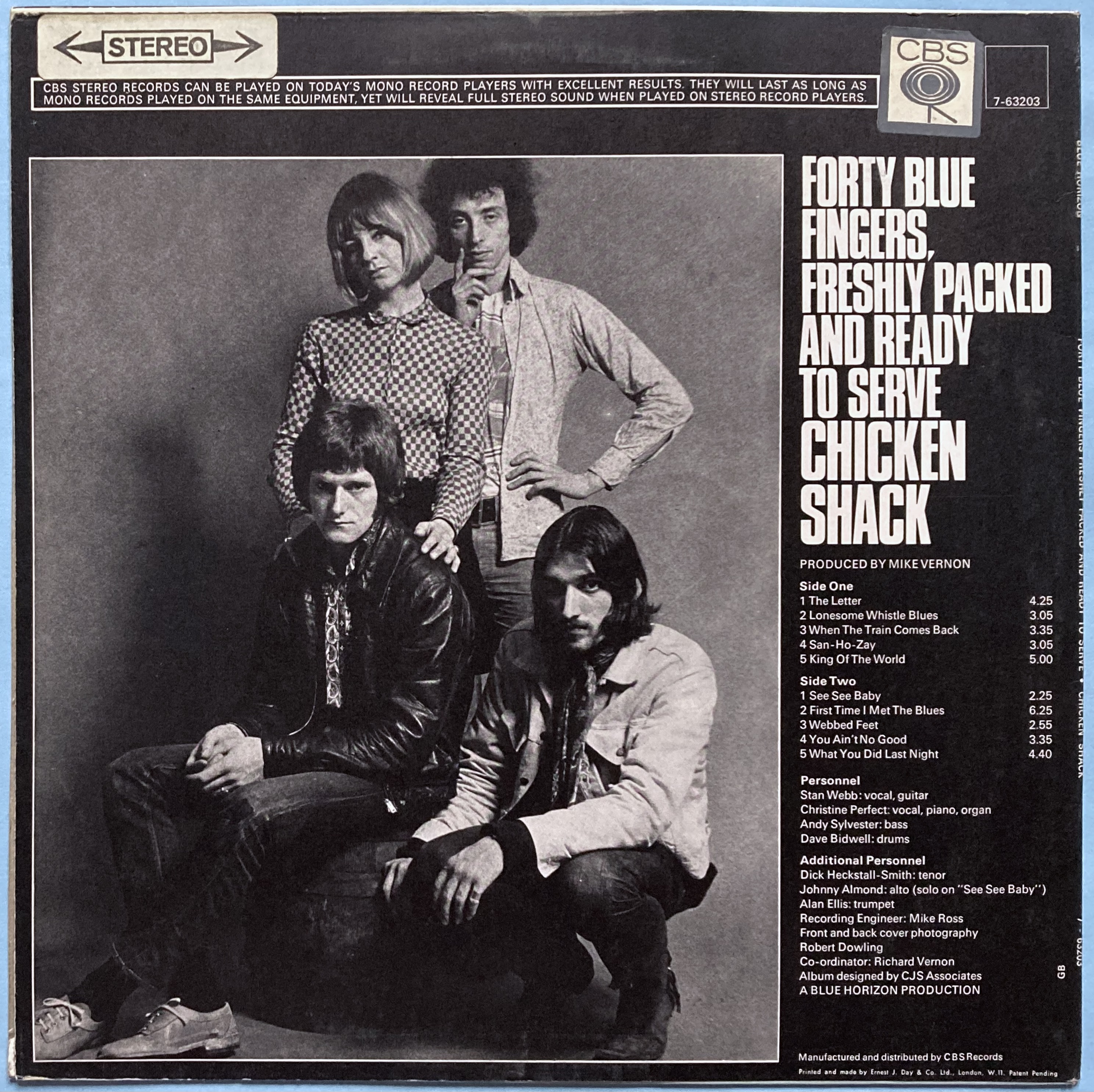 CHICKEN SHACK - Forty blue fingers... UK orig LP 1968 - 3