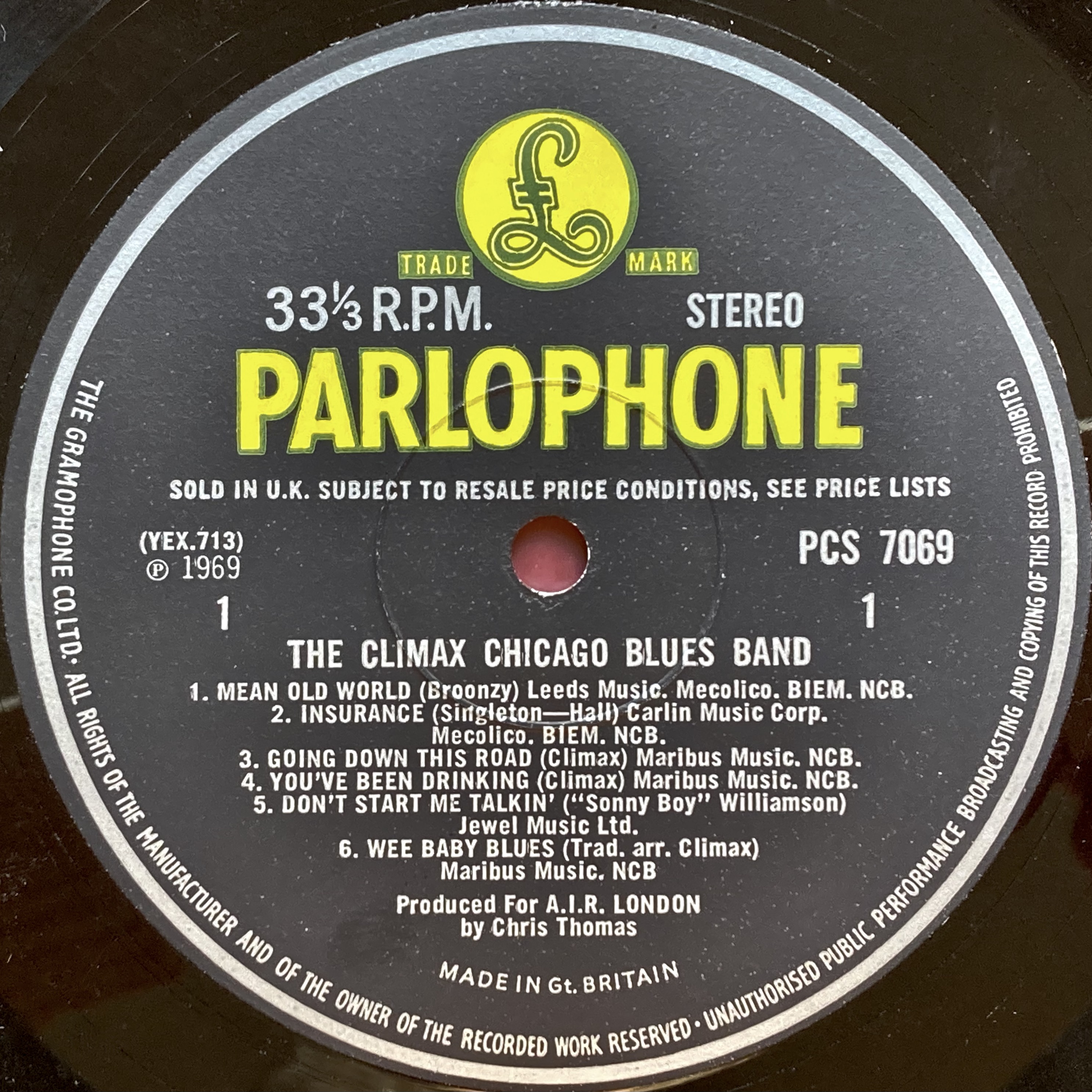 CLIMAX CHICAGO BLUES BAND  - "same" UK-orig LP 1969 - 4