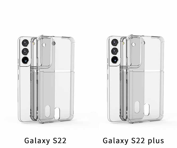 Samsung Galaxy S22 - Transparent Skal med Kortfack - 2