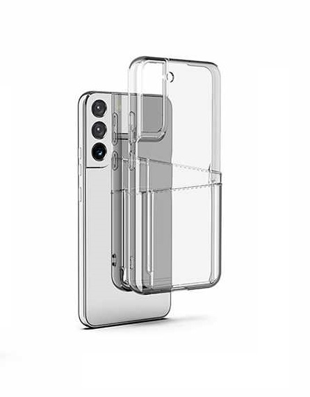 Samsung Galaxy S22 Plus - Transparent Skal Dubbel Kortfack