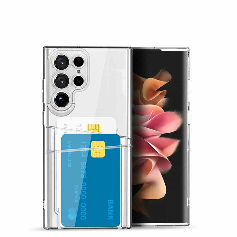 Samsung Galaxy S22 Ultra - Transparent Case Double Card Slot - 4