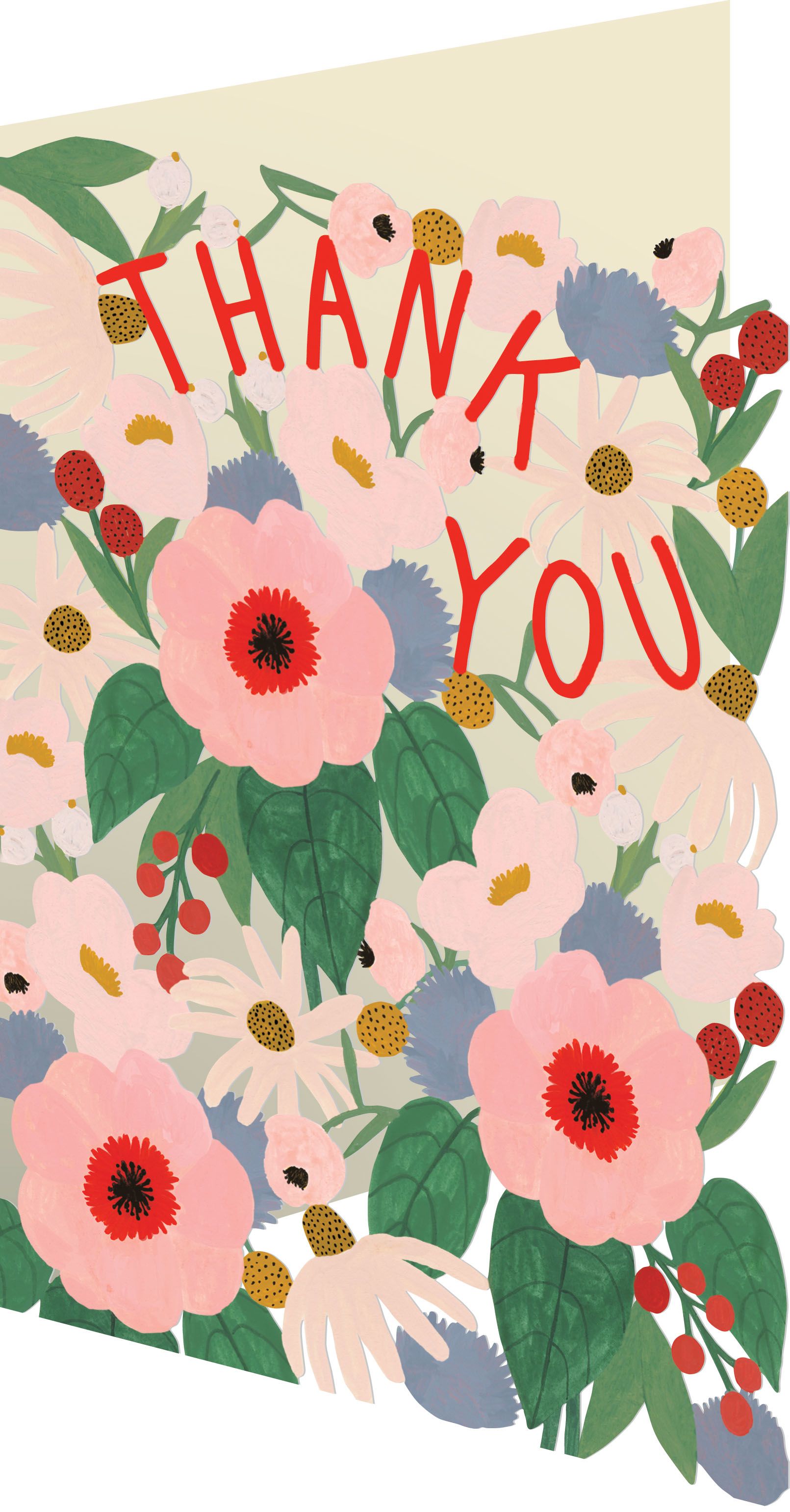 Big Pink Thank you, Lasercut Card paperme.se