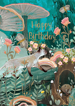 Mystic Cat Birthday Greeting Card