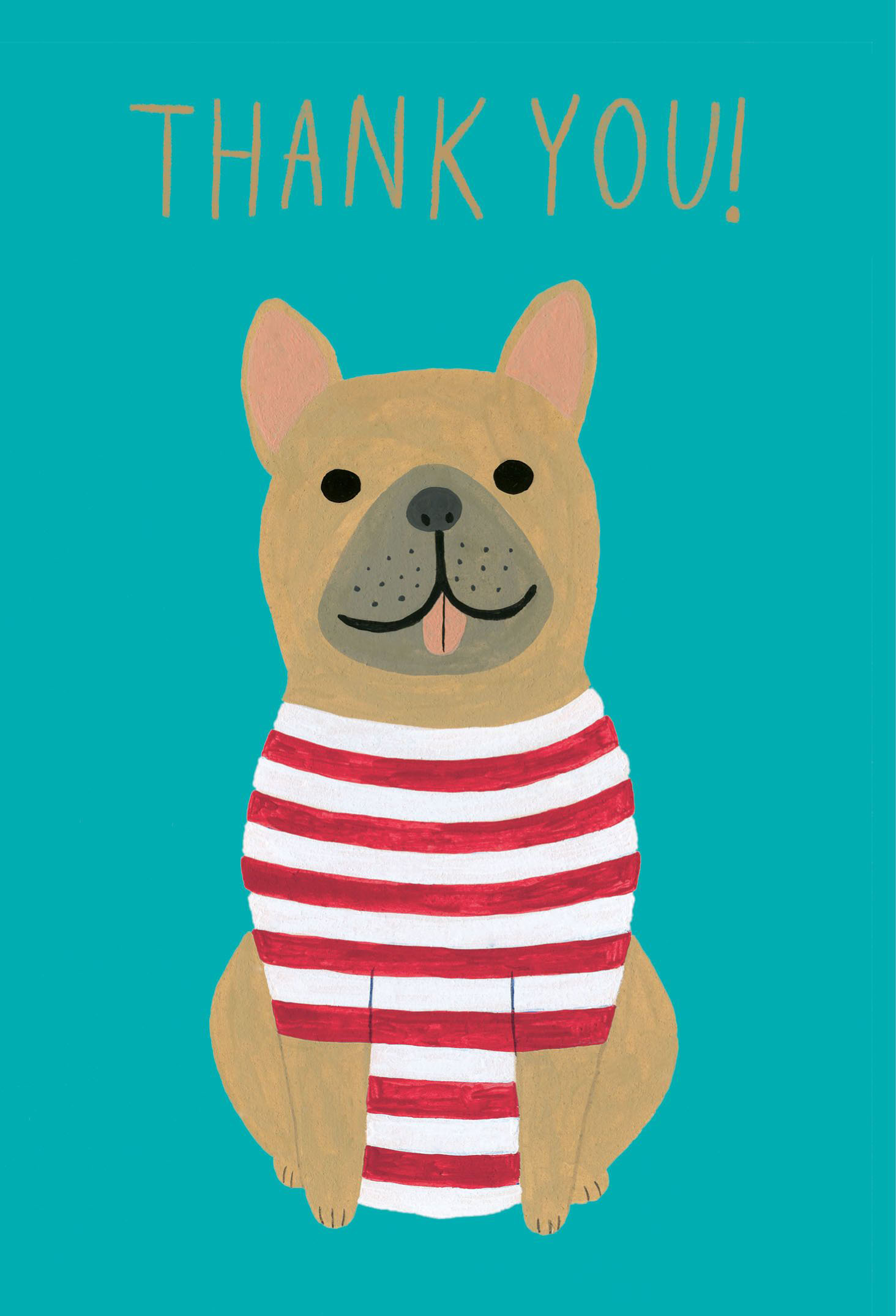 Dog in Red Stripes Petite Card