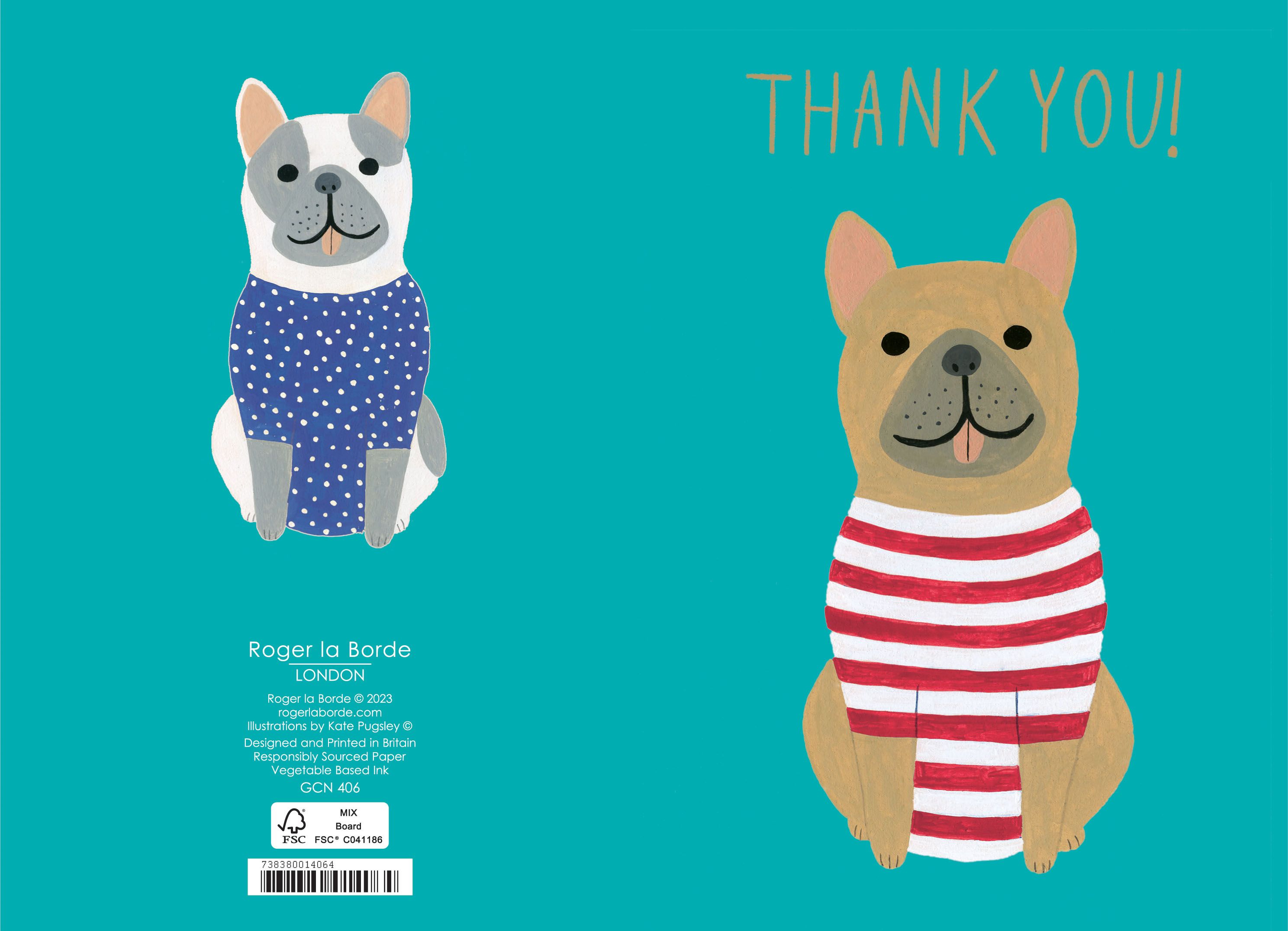 Dog in Red Stripes Petite Card - 2