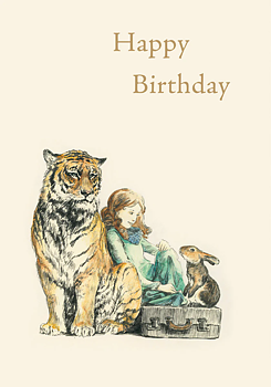 Tiger, Girl, Rabbit Petite Card