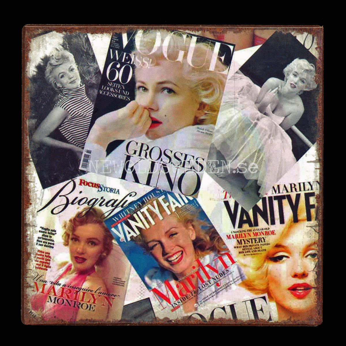 Marilyn Monroe - Kylskåpsmagnet Plåt  No: 5