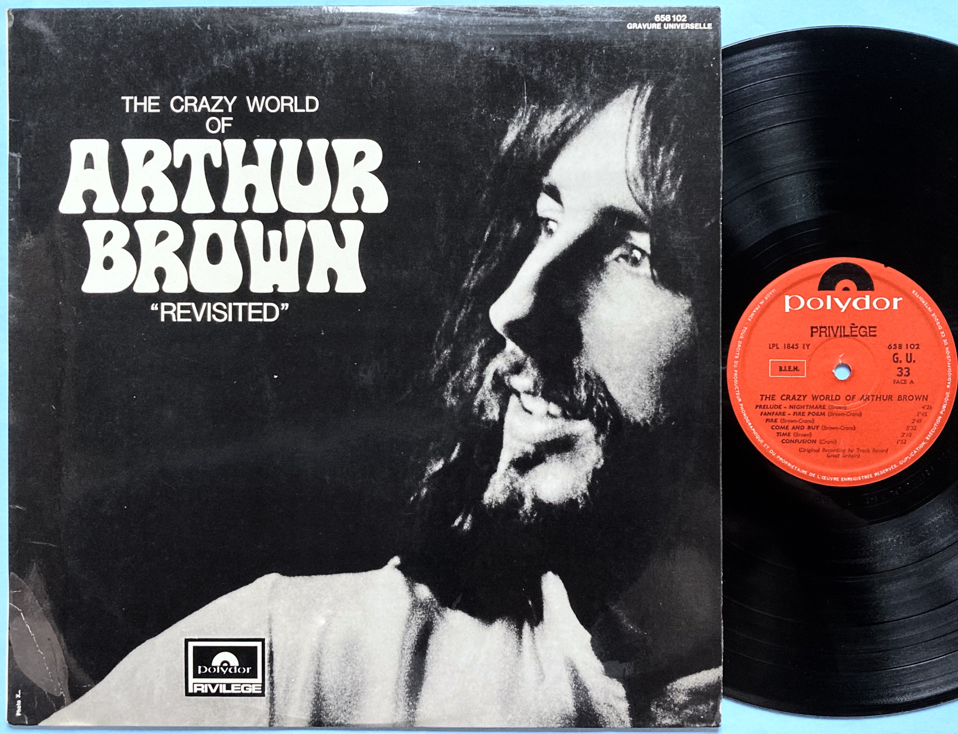 CRAZY WORLD OF ARTHUR BROWN - Revisited Fransk-orig LP 1968