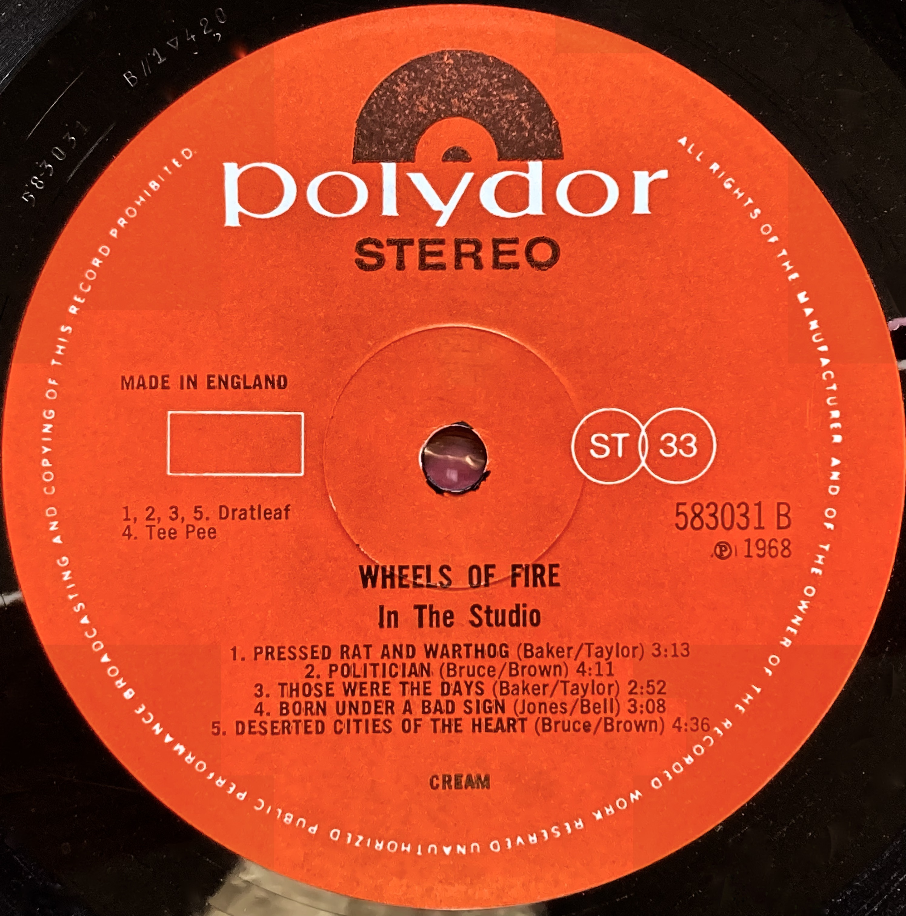 CREAM - Wheels of fire UK-orig 2LP 1968 - 5