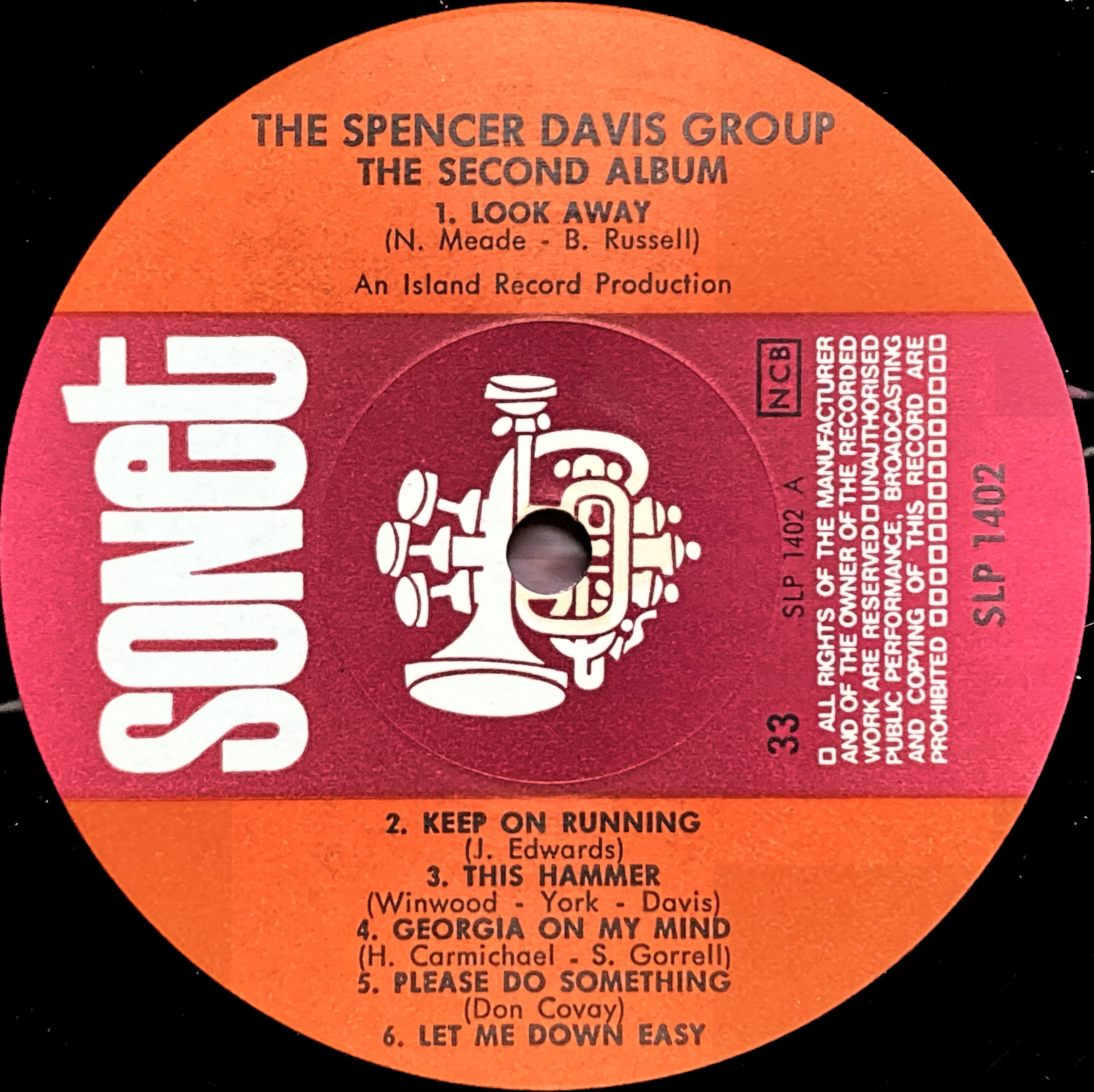 SPENCER DAVIS GROUP - Their second album Swe-orig LP 1965 - 3