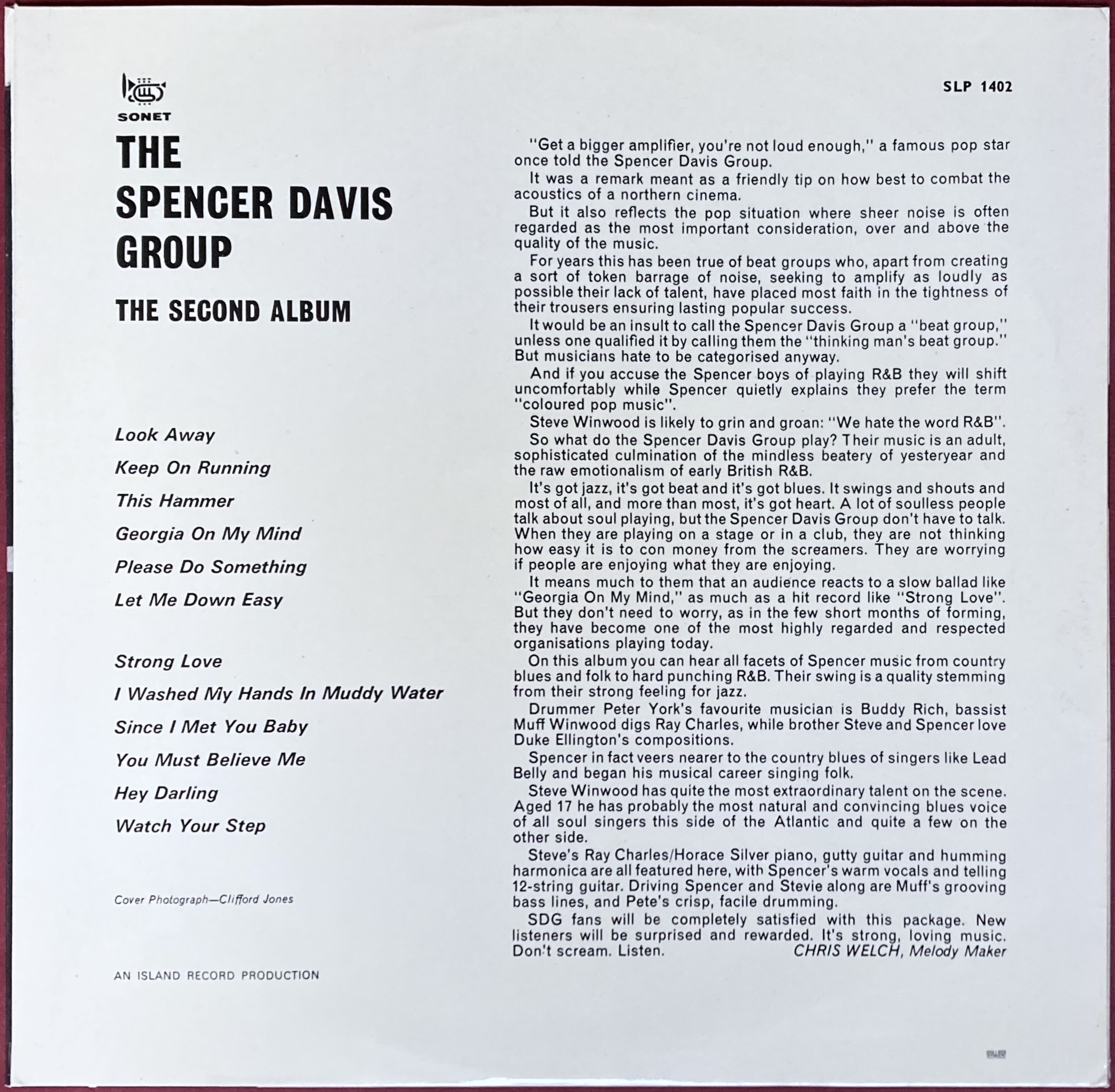 SPENCER DAVIS GROUP - Their second album Swe-orig LP 1965 - 2