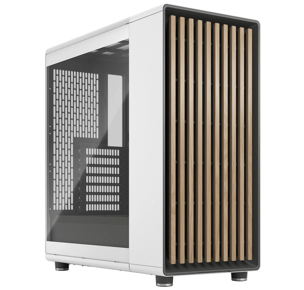 Fractal Design North, Chalk White, Oak, Tempered Glass, ATX