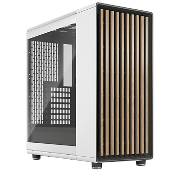 Fractal Design North, Chalk White, Oak, Tempered Glass, ATX