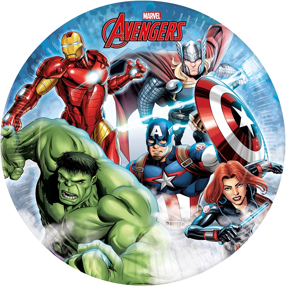Avengers Pappersfat 8-pack 23cm