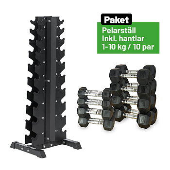 Master Hantelsats 1-10 kg/10 par (med ställ)