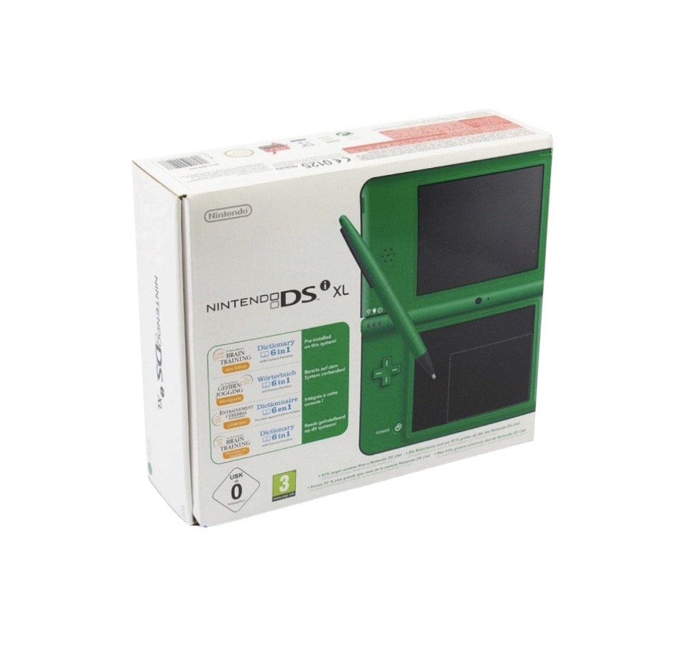 Nintendo DSl XL grön normalt / fint skick med kartong och manual