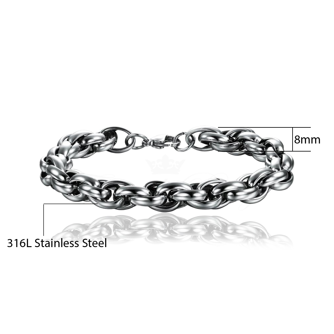 Armbånd Soft Steel - Smukt Kædearmbånd 8mm - 4