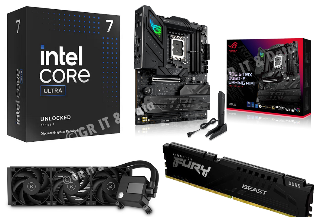 Intel i7 Optimum uppgraderingspaket | Intel Core Ultra 7   | 32GB DDR5 RAM | ASUS ROG Strix mATX | Vattenkylning All-In-One |