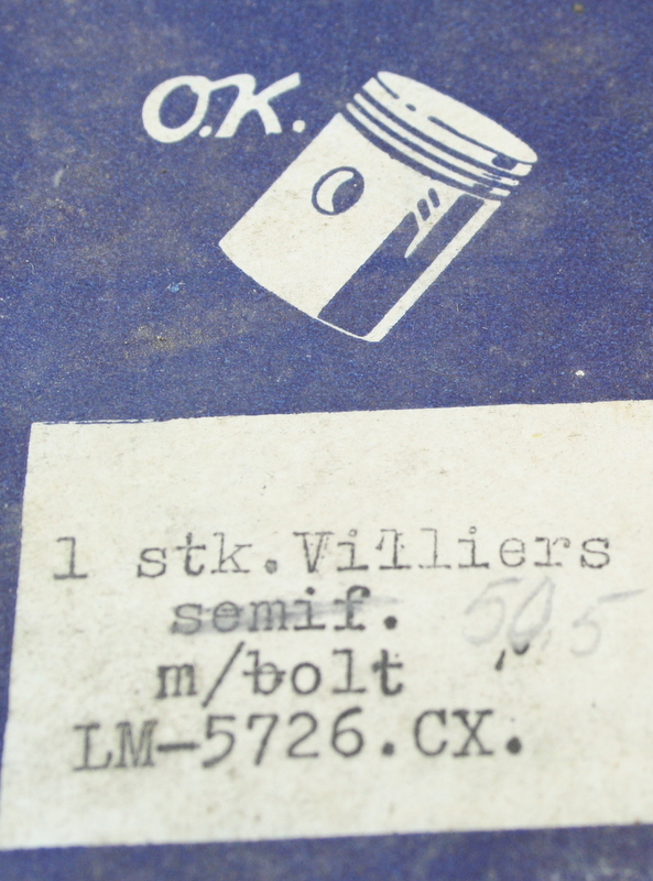 Stempel Rex Villiers Marvil 122 cc 1936- NOS 50,50 mm - 2