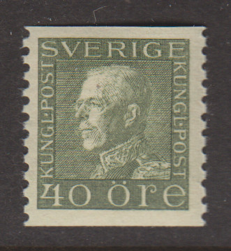 F 189, 40 öre Gustaf V profil vänster prakt **