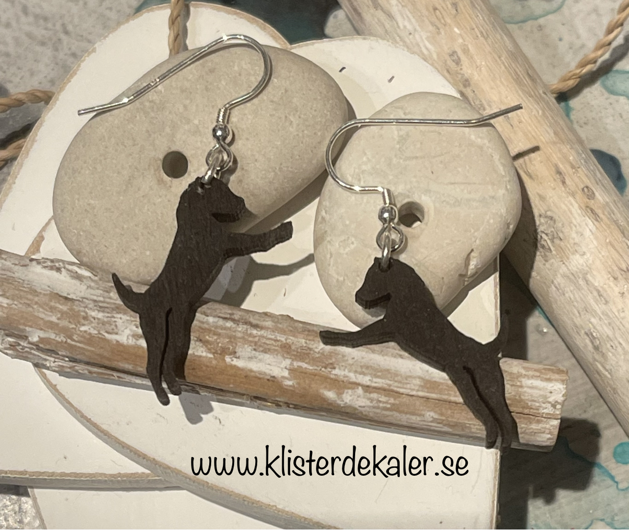 Earrings Jack Russell terrier, 925 sterling silver
