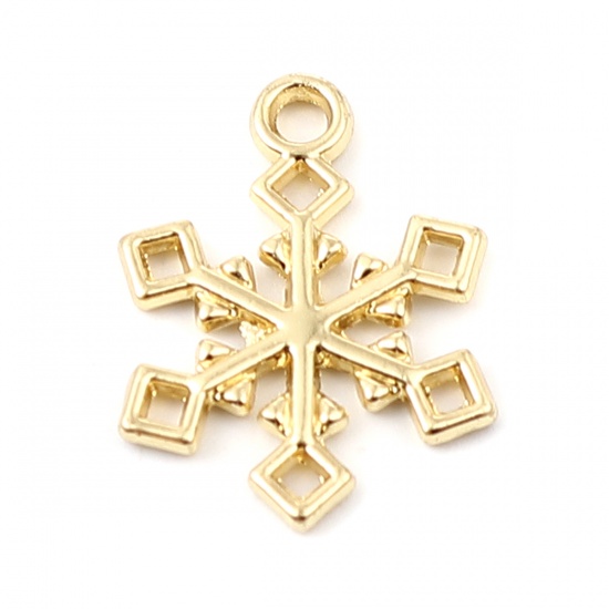 Charm   Snowflake gold 20mm