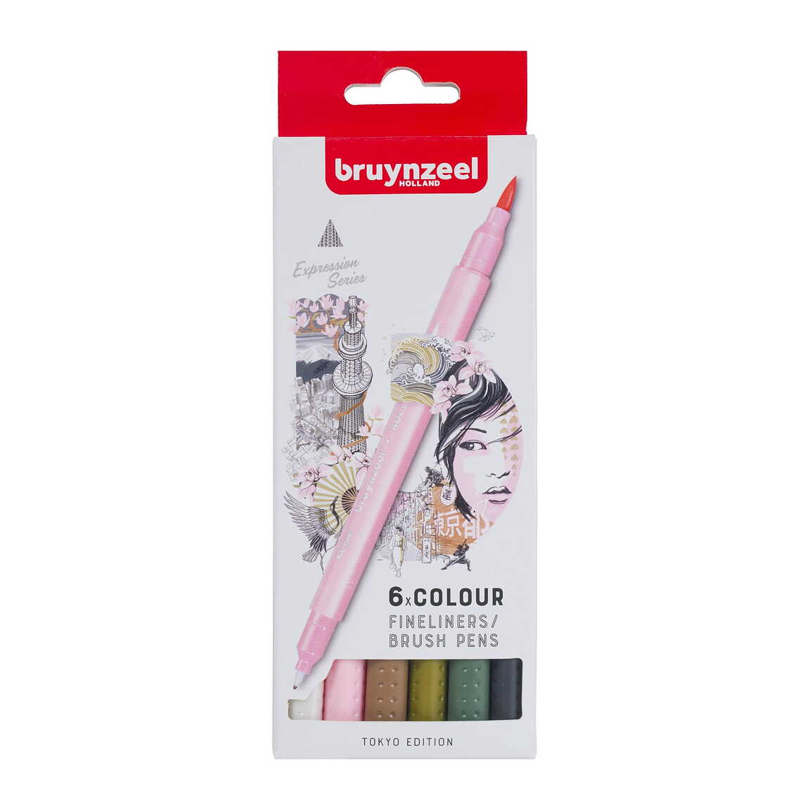 Bruynzeel Fineliner/ brushpens set Tokyo