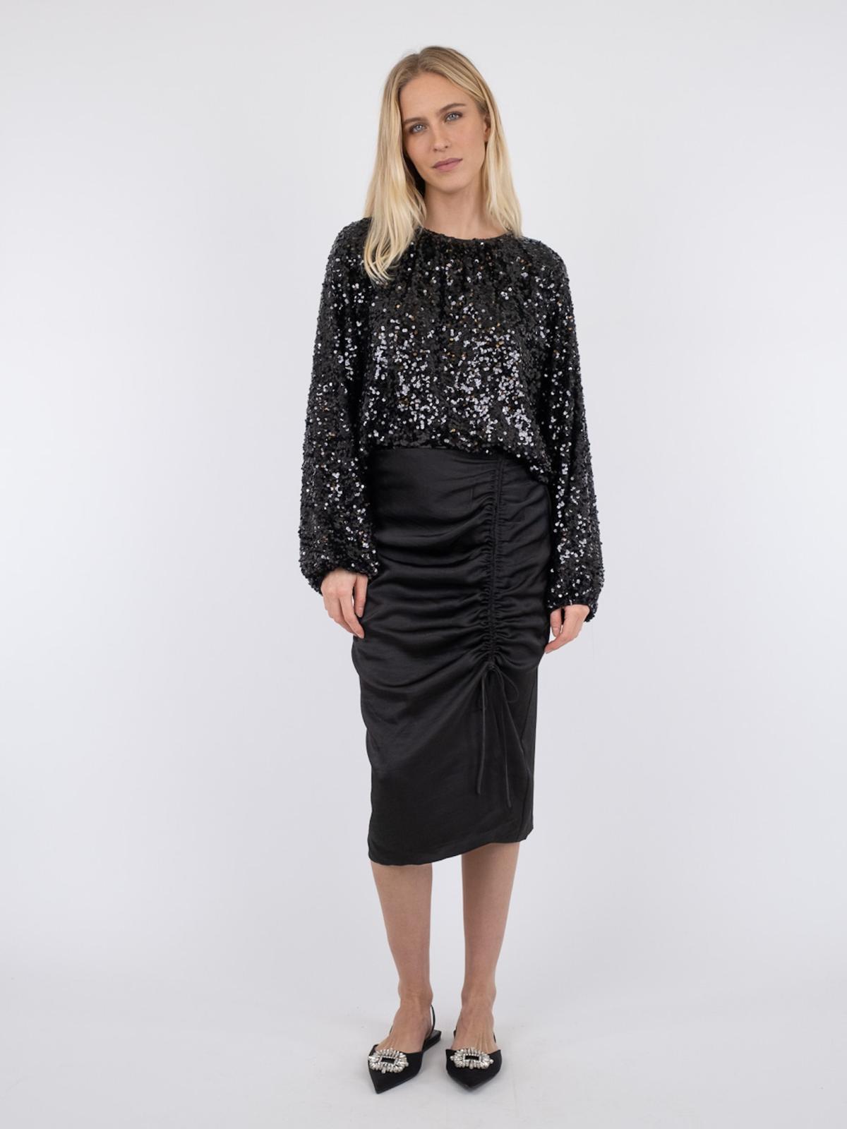 Neo Noir Susa Solid Skirt, Black - 5