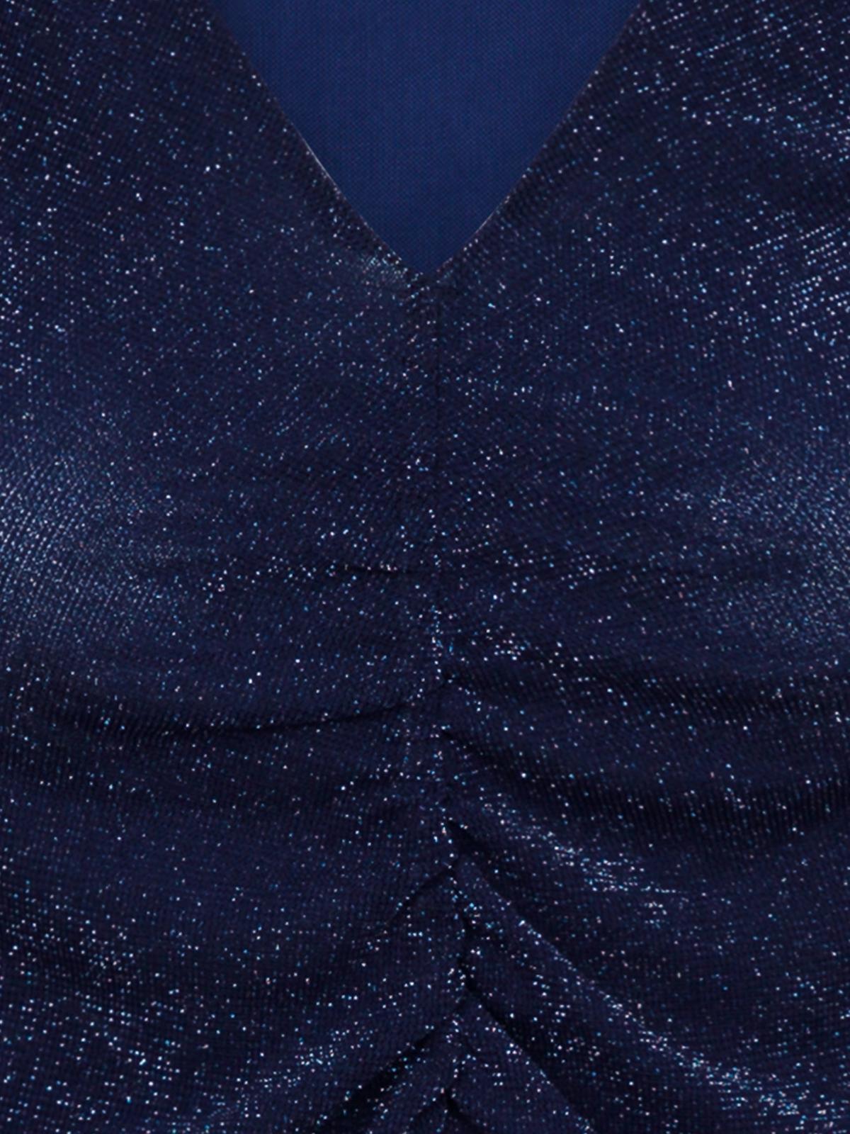 Neo Noir Ralph Glitter Mesh Blouse, Navy - 3