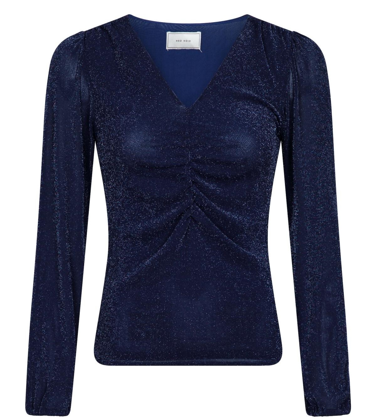 Neo Noir Ralph Glitter Mesh Blouse, Navy