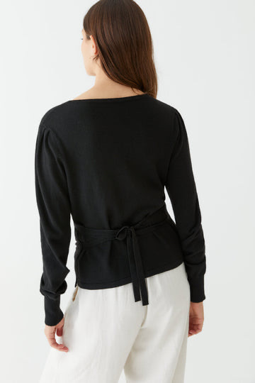 THIN KNIT WRAP TOP - KASHMIR/BAMBU LYOCELL - 3