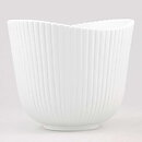 Stig Lindberg (Vinda 1950) White Bowl with Linear Relief 12 cm