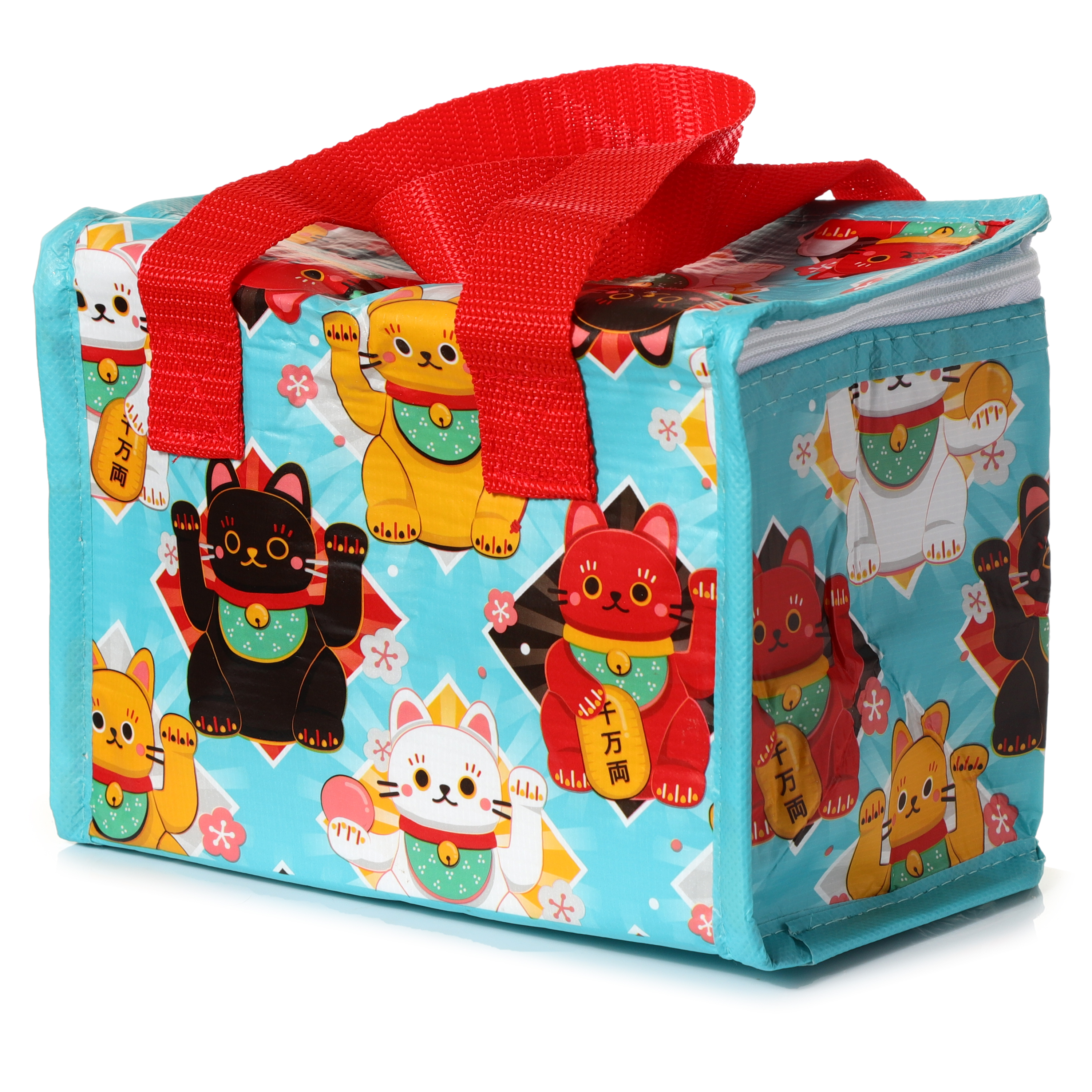 Kylväska/Lunchväska i Återvunna Plastflaskor RPET - Maneki Neko Lyckokatt - 4