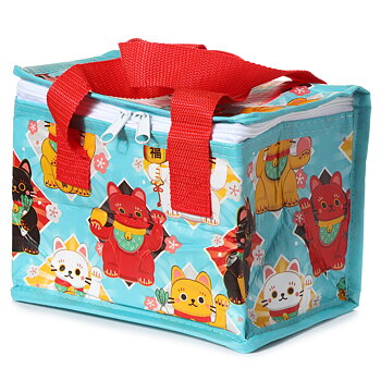 Kylväska/Lunchväska i Återvunna Plastflaskor RPET - Maneki Neko Lyckokatt