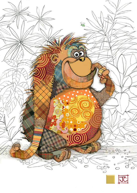 Obi Orangutan, Greeting Card