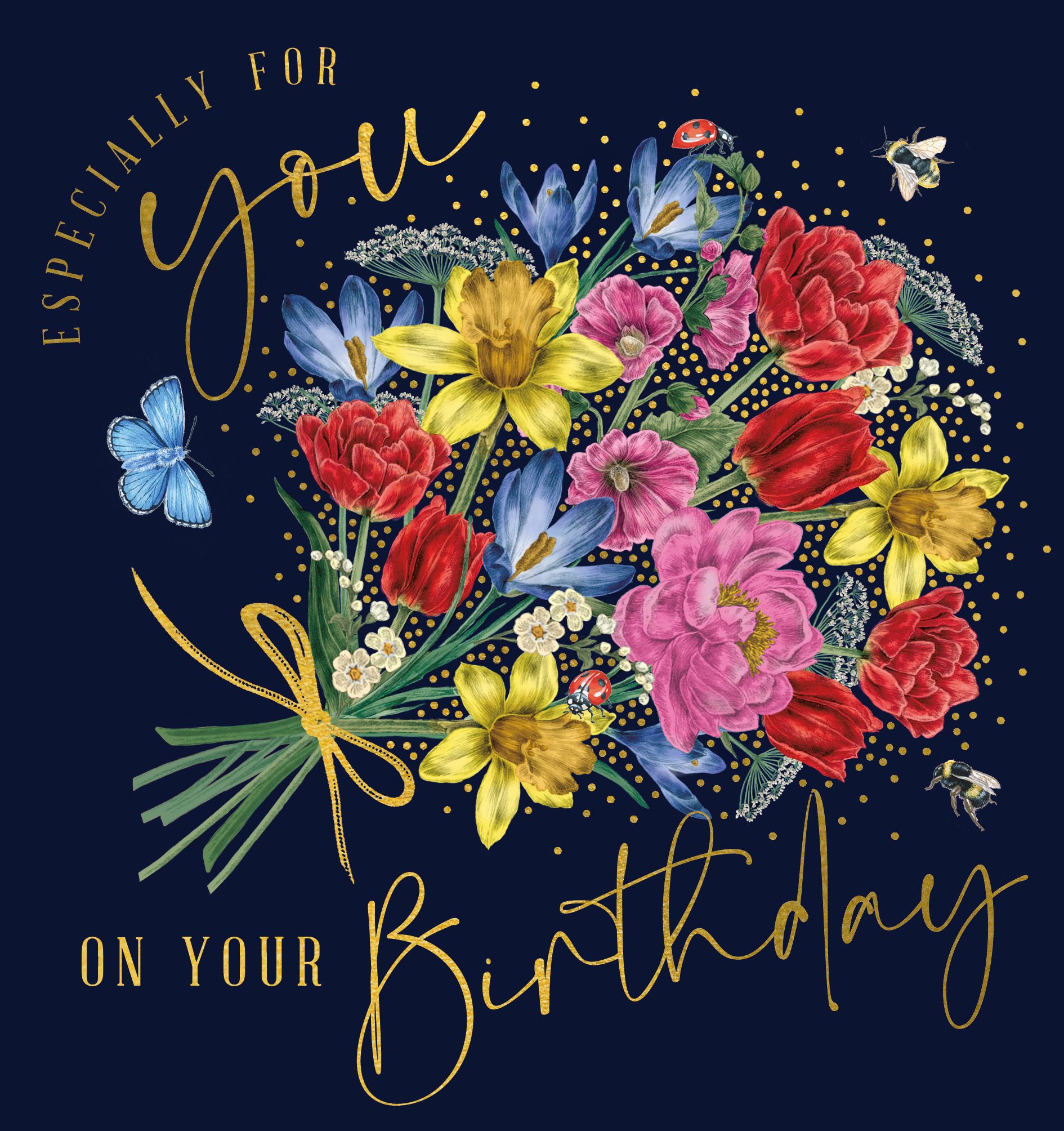 On Your Birthday Bouquet, Greeting Card