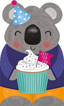 Yum Cupcake Koala, Greeting Card
