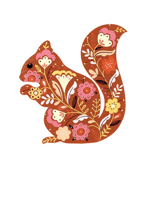 Red Squirrel, Greeting Card