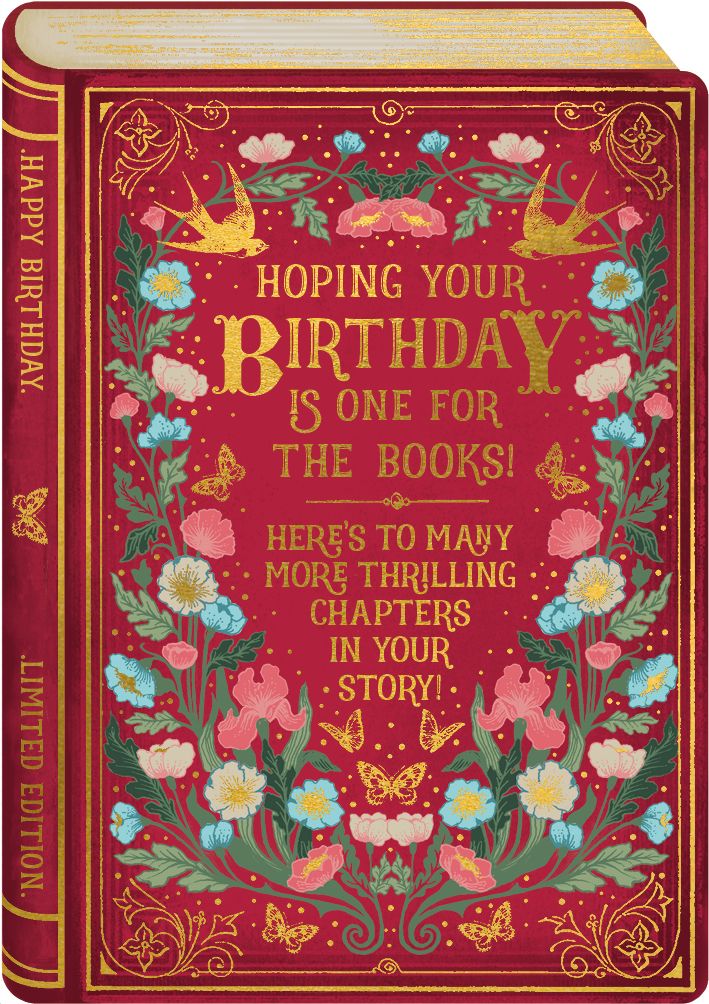 Birthday Is One For The Books, Greeting Card
