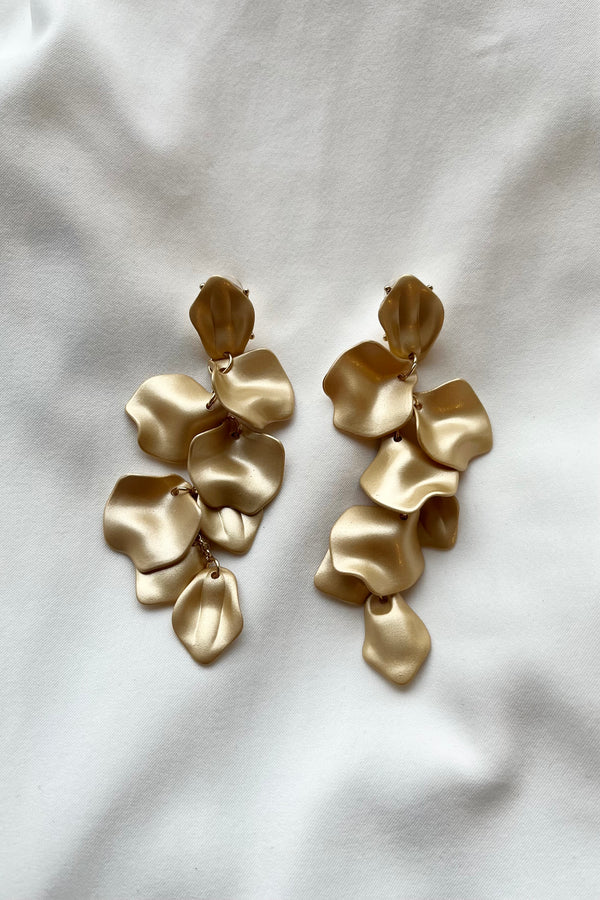 BOW19 Long earrings  gold